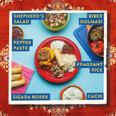 Turkish Biber Dolmasi with Shepherd's Salad