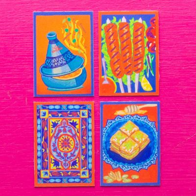 A Set of 4 Mezze Legend Magnets