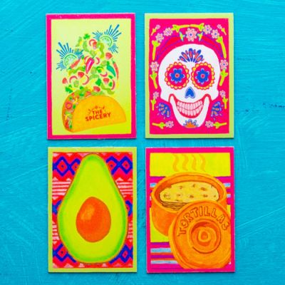 A Set of 4 Taco Legend Magnets